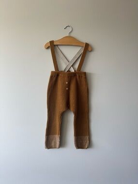 KIDS MABLI SUSPENDER KNIT PANTS 4Y